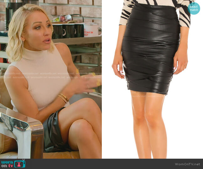 Gina Ruched Pencil Skirt by Brochu Walker worn by Mary Fitzgerald on Selling Sunset