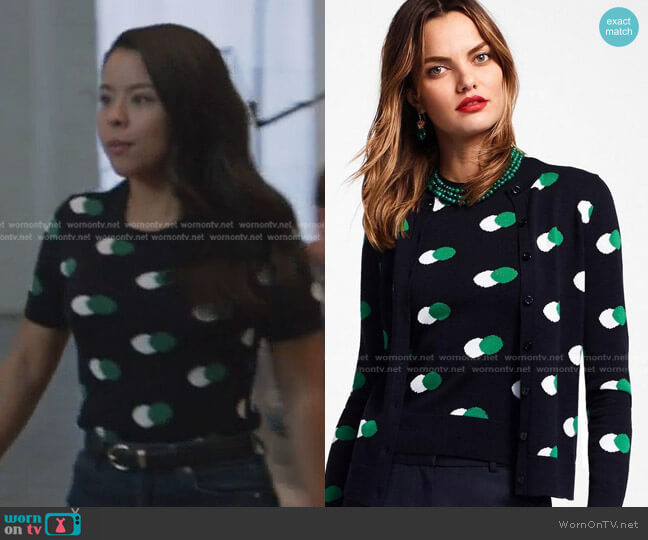 Cotton Pima Short Sleeve Sweater by Brooks Brothers worn by Mariana Foster (Cierra Ramirez) on Good Trouble