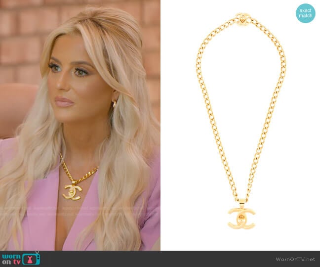 CC Pendant Necklace by Chanel worn by Emma Hernan on Selling Sunset