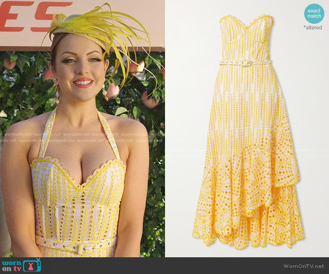 Aurora Dress by Charo Ruiz worn by Fallon Carrington (Elizabeth Gillies) on Dynasty