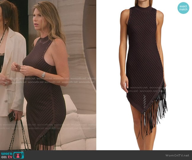 Chelle Textured Fringe Minidress by Jonathan Simkhai worn by Maya Vander on Selling Sunset