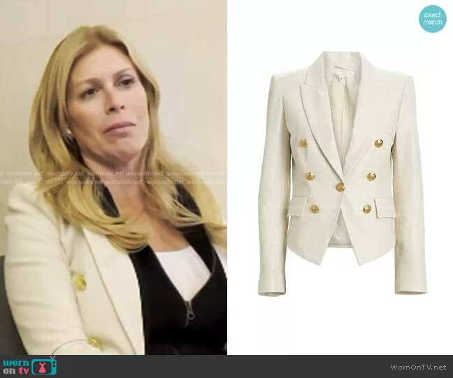 WornOnTV: Jill's black monogram coat on The Real Housewives