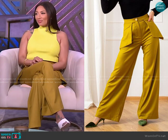 The Nova Pants by Dalb worn by Jeannie Mai  on The Real