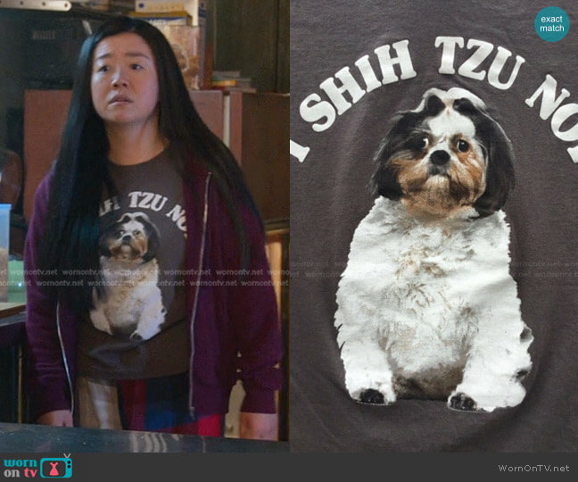  I Shih Tzu Not T-Shirt by Delta Pro Weight worn by Alice Kwan (Sherry Cola) on Good Trouble