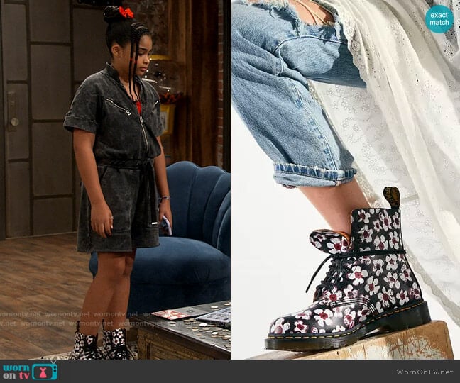 Dr Martens 1460 Pascal Pansy Fayre Boots worn by Millicent (Jaidyn Triplett) on iCarly