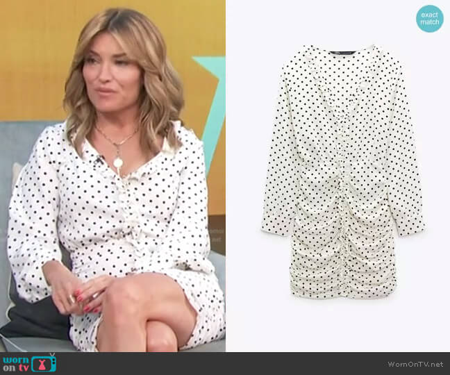 Draped Dress with Gathered Detail by Zara worn by Kit Hoover  on Access Hollywood
