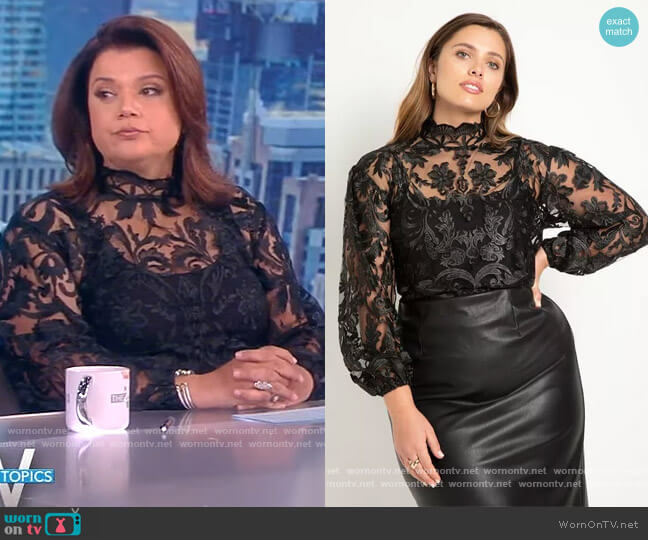 Lace Top by Eloquii worn by Ana Navarro on The View