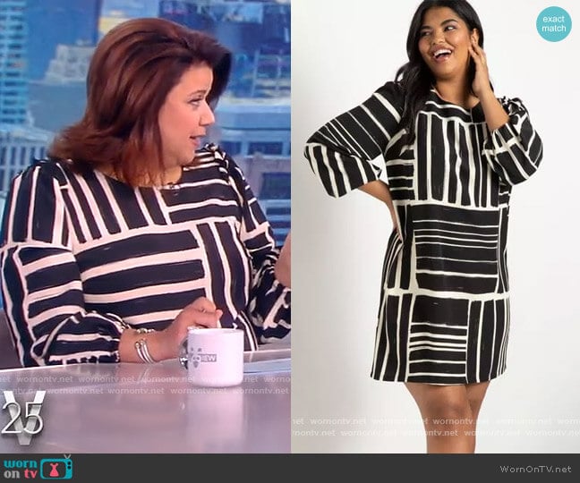 Puff Sleeve Easy Tee Dress by Eloquii worn by Ana Navarro on The View