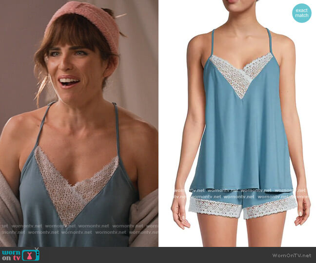 Floretta 2-Piece Camisole & Shorts Set by Flora Nikrooz worn by Marina (Karla Souza) on Home Economics