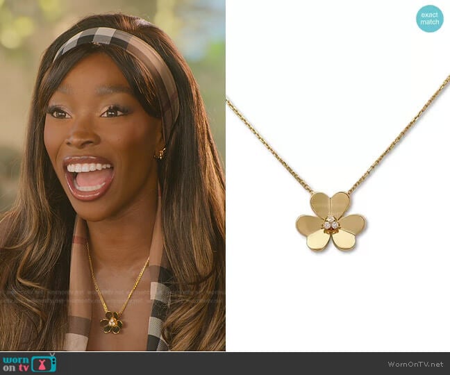 Frivole pendant by Van Cleef & Arpels worn by Chelsea Lazkani on Selling Sunset