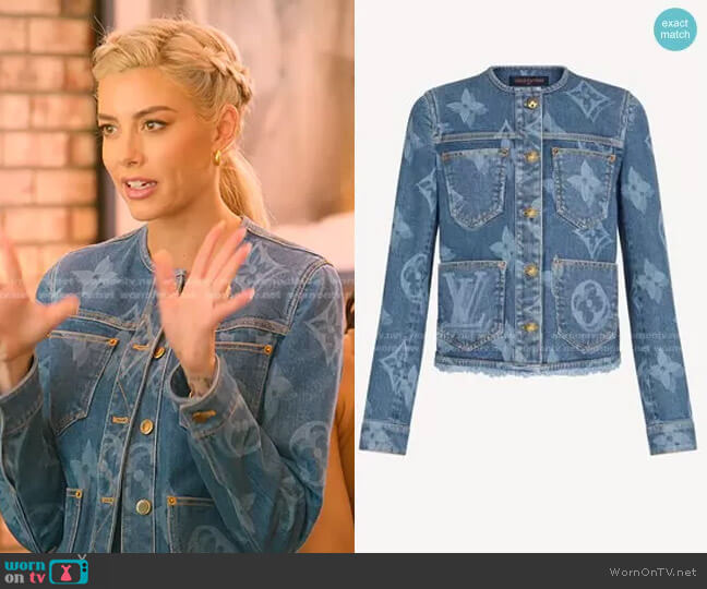Giant Monogram Denim Jacket by Louis Vuitton worn by Heather Rae Young on Selling Sunset