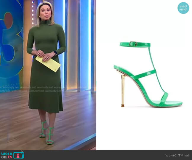 WornOnTV: Amy’s green turtleneck dress on Good Morning America | Amy ...