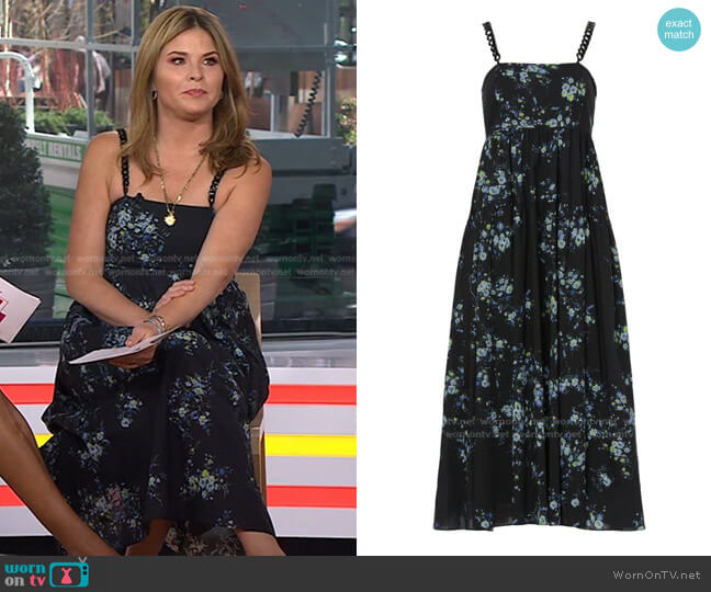 Floral Chain Strap Dress by Les Reveries worn by Jenna Bush Hager on Today