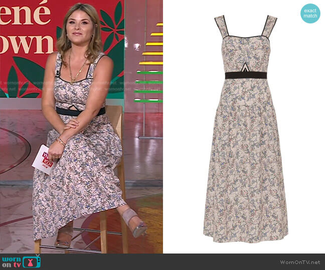 Lily Cutout Midi Dress by Marissa Webb Collective worn by Jenna Bush Hager on Today