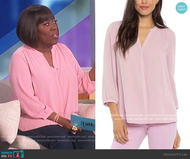 3/4-Sleeve Blouse by NYDJ worn by Sheryl Underwood on The Talk