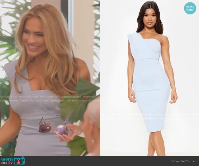 WornOnTV: Chrishell's brown strapless leather dress on Selling