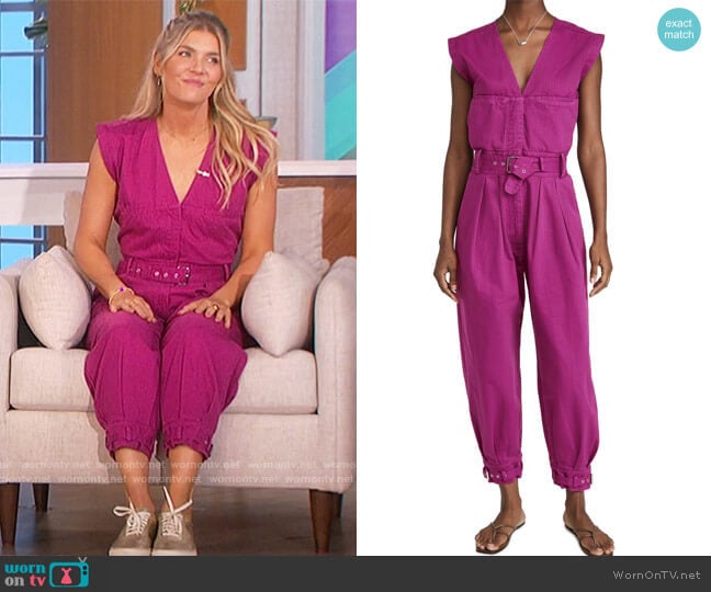 Sahara Jumpsuit by Rachel Comey worn by Amanda Kloots on The Talk