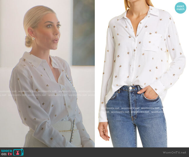 Rocsi Star Blouse by Rails worn by Heather Rae Young on Selling Sunset