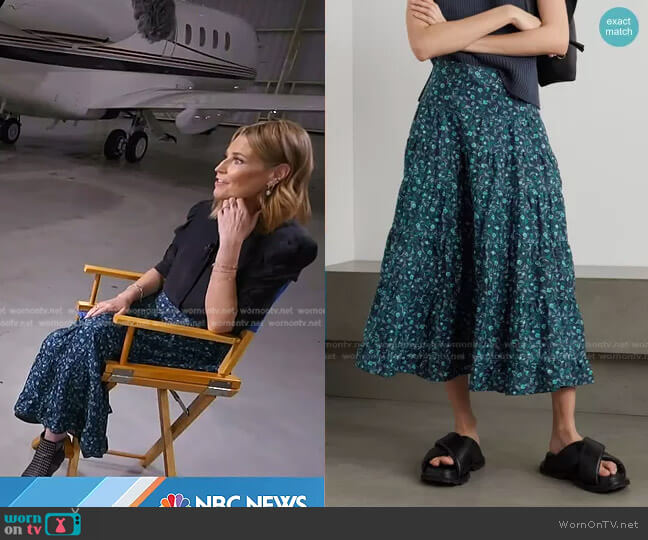 Sawyer Midi Skirt by Cefinn worn by Savannah Guthrie on Today