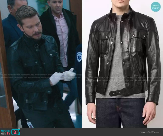WornOnTV: Conrad’s black leather jacket on The Resident | Matt Czuchry ...