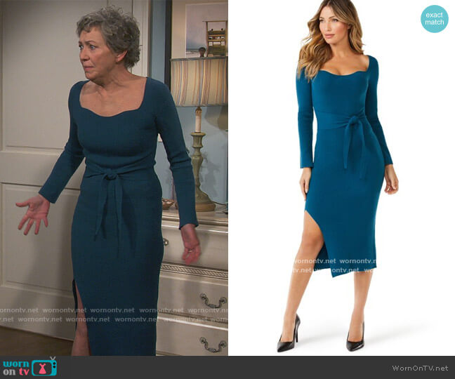 Sweetheart Colum Sweater Dress by Sofia by Sofia Vergara worn by Helen (Julie White) on How We Roll