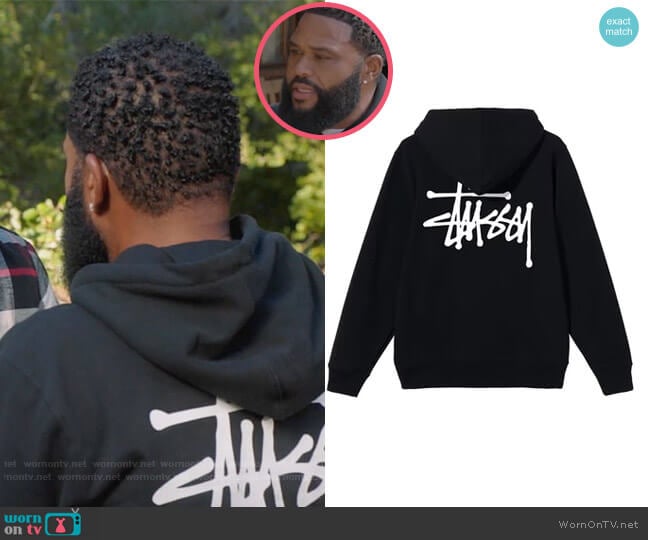 Basic Hoodie by Stussy worn by Andre Johnson (Anthony Anderson) on Black-ish