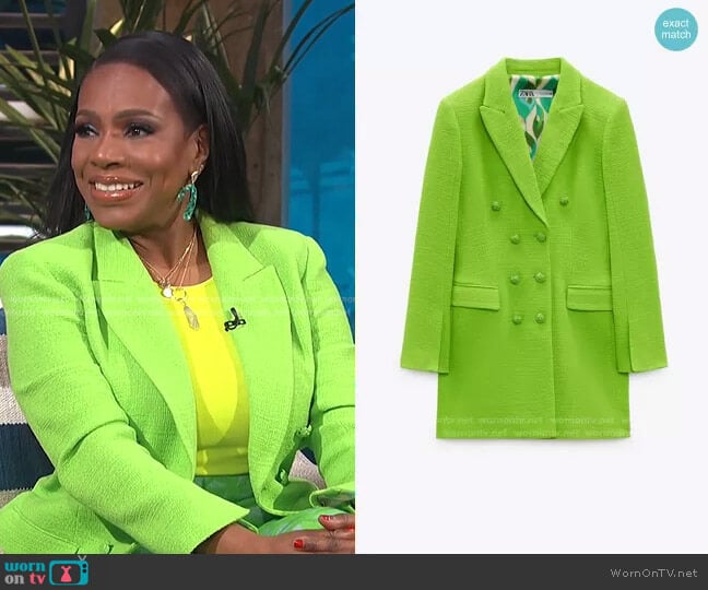 Textured Blazer Dress by Zara worn by Sheryl Lee Ralph on E! News Daily Pop