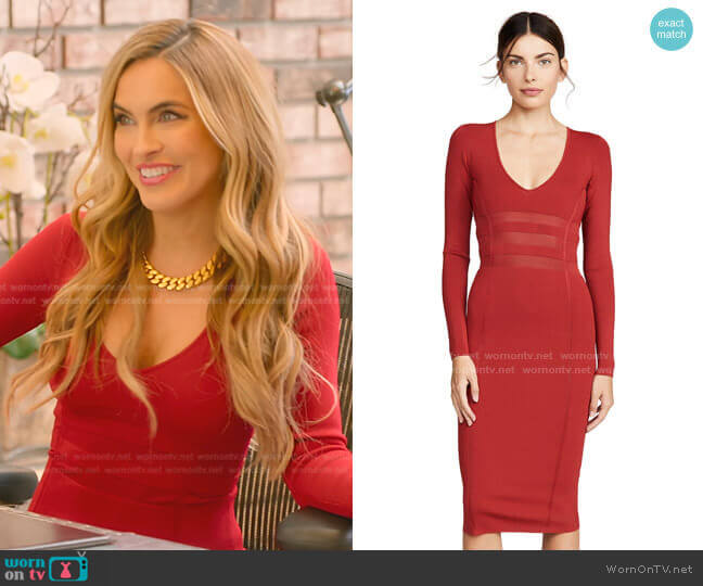 The Low Down Knit Dress by Good American worn by Chrishell Stause on Selling Sunset