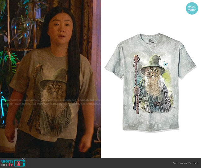  Catdalf Print T-Shirt by The Mountain worn by Alice Kwan (Sherry Cola) on Good Trouble