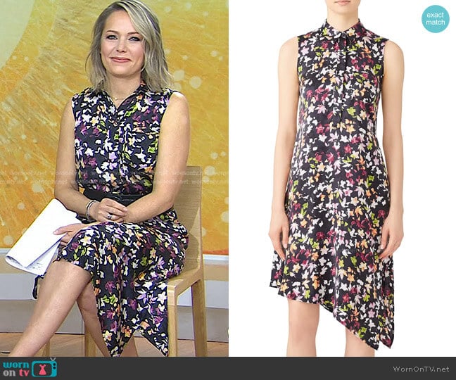 Tira Asymmetrical Hem Silk Dress by Equipment worn by Dylan Dreyer on Today