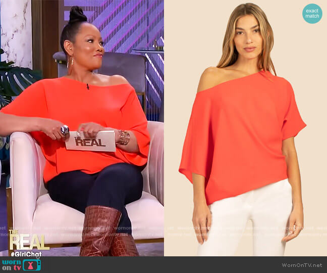 Radiant Top by Trina Turk worn by Garcelle Beauvais on The Real