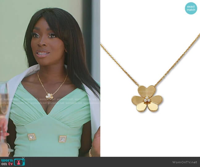 Frivole pendant by Van Cleef & Arpels worn by Chelsea Lazkani on Selling Sunset