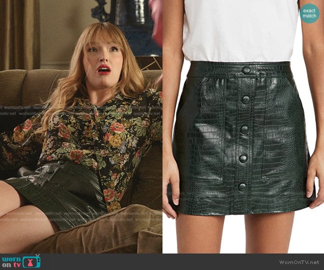 Delfina Skirt by Veronica Beard worn by Kirby Anders (Maddison Brown) on Dynasty