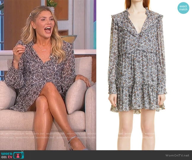 Savile Long Sleeve Silk Dress by Veronica Beard worn by Amanda Kloots on The Talk