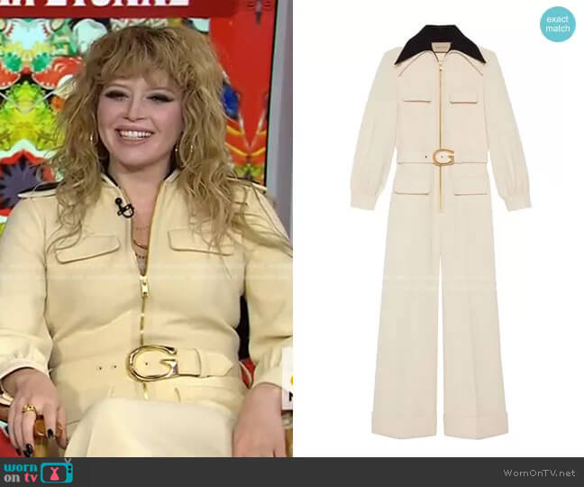 Wide-Leg Belted Jumpsuit by Gucci worn by Natasha Lyonne on Today