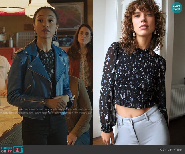 Tempest Blouse by Wilfred worn by Kyra Leroux on Riverdale worn by Tabitha Tate (Erinn Westbrook) on Riverdale