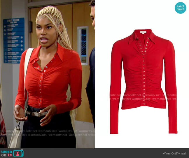 ALC Larsen Top worn by Paris Buckingham (Diamond White) on The Bold and the Beautiful