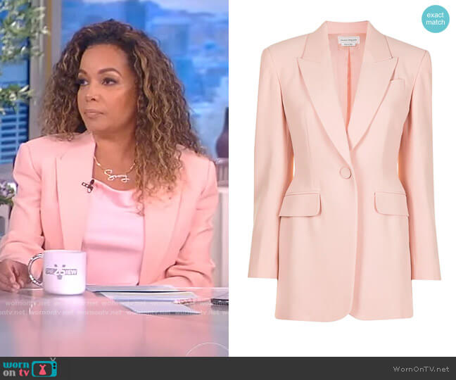 Peak-lapel Single-breasted Blazer by Alexander McQueen worn by Sunny Hostin  on The View