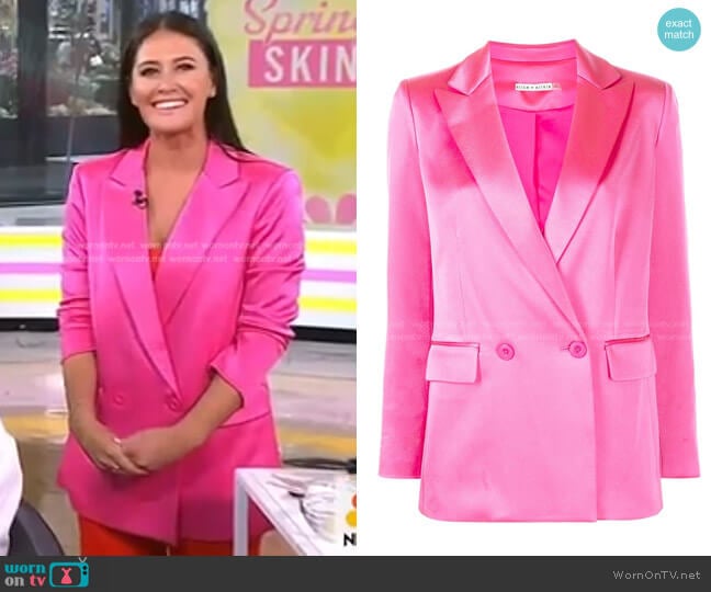 WornOnTV: Ashlee Glazer’s pink double braested blazer on Today ...