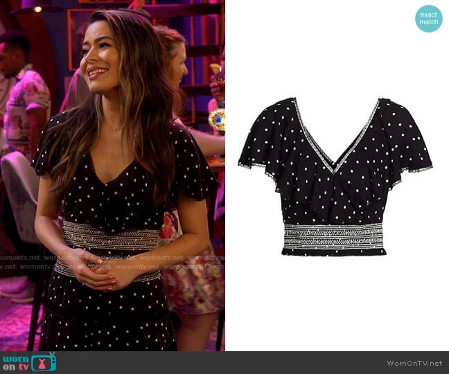 Alice + Olivia Reese Top worn by Carly Shay (Miranda Cosgrove) on iCarly