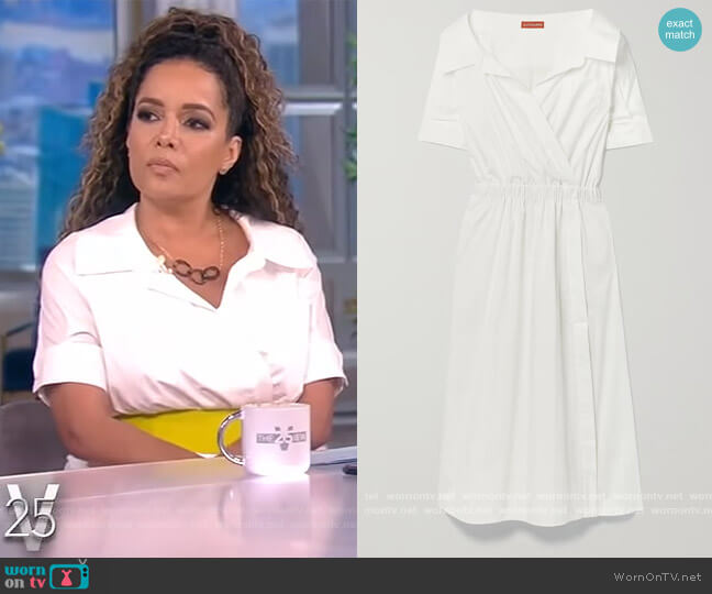 WornOnTV: Sunny’s white surplice shirtdress on The View | Sunny Hostin ...