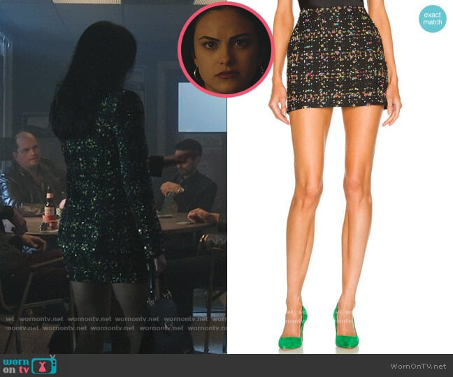 Spenser Skirt by Amanda Uprichard worn by Veronica Lodge (Camila Mendes) on Riverdale