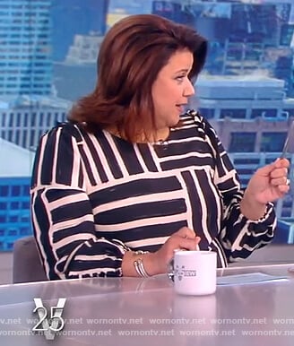 Ana's geometric print dress on The View