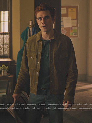 Archie’s green suede jacket on Riverdale