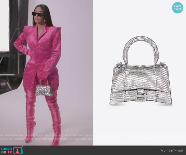 Balenciaga Crystal Embellished Hourglass Bag ASO Kim Kardashian CELEBRITY