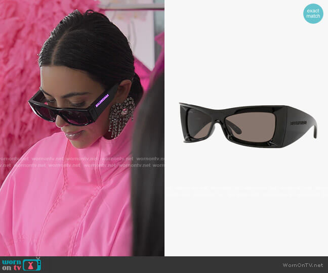 Balenciaga Cat Eye Mask Sunglasses worn by Kris Jenner as seen in The  Kardashians (S02E10)