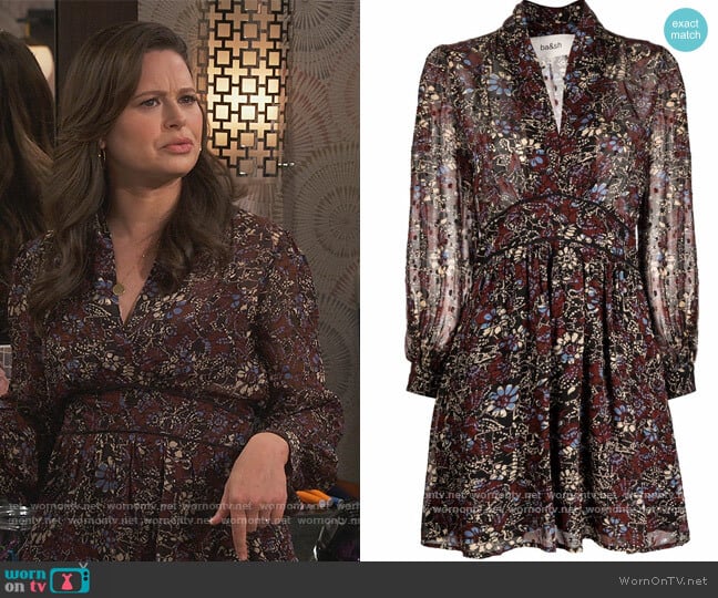 Giani Floral Print Mini Dress by Ba&sh worn by Jen (Katie Lowes) on How We Roll