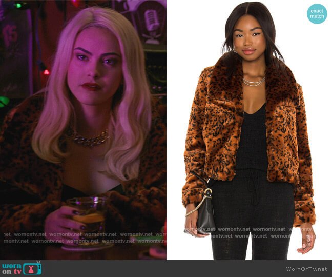 Leopard Queen Jacket by BB Dakota by Steve Madden worn by Veronica Lodge (Camila Mendes) on Riverdale