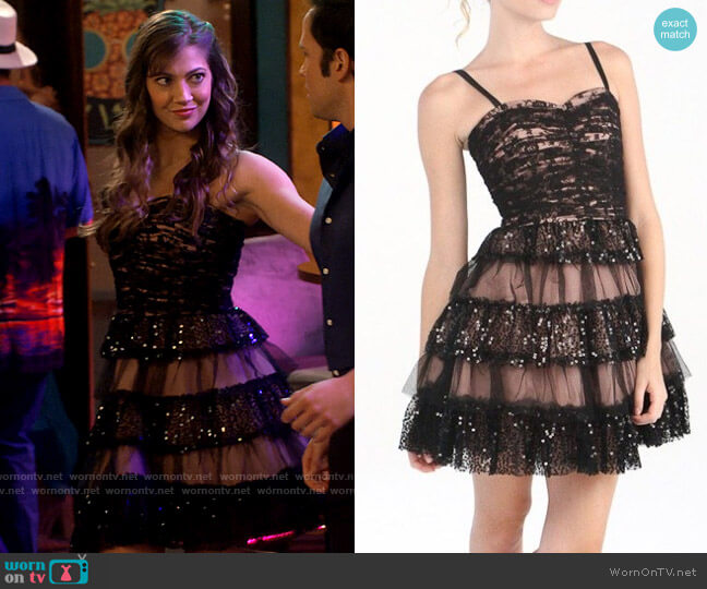 Betsey Johnson Sequin Cocktail Dress worn by Pearl (Mia Serafino) on iCarly