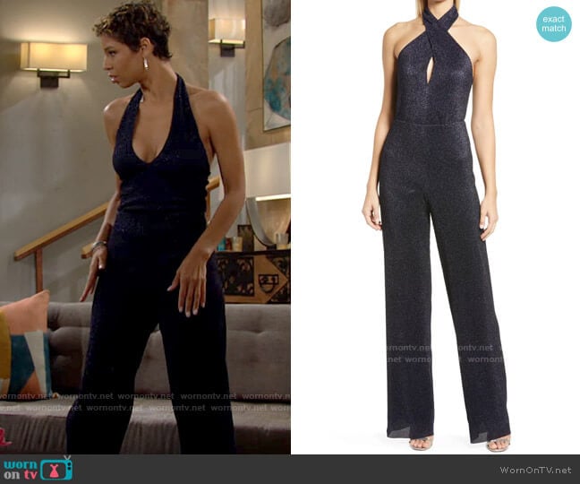 WornOnTV: Elena’s halter neck jumpsuit on The Young and the Restless ...